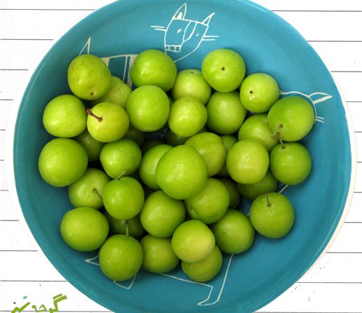 Gojeh Sabz Green Cherry Plums Fig Quince